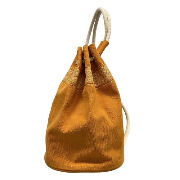 Hermès Sac Marine Receive Backpack Orange Cream Canvas main image 13
